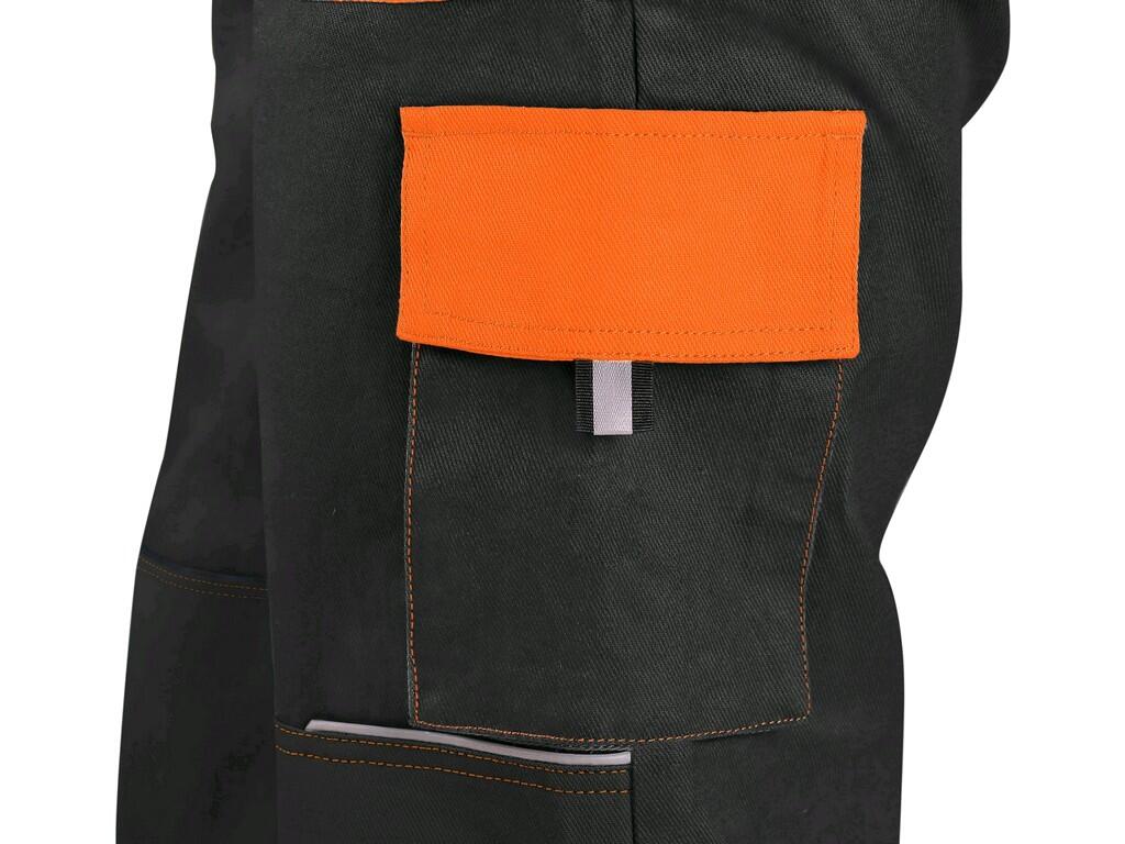 Záhradnícke nohavice CXS LUXY ROBIN, pánske, čierno-oranžové